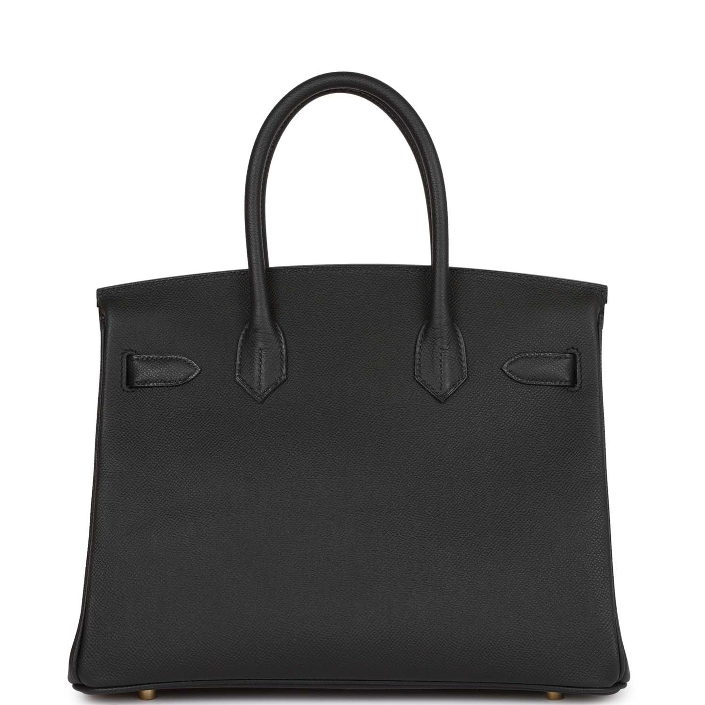 Hermes Birkin Epsom Hardware Handbag Black Gold Travel Bag 4