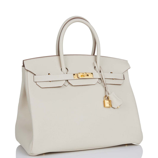 Hermes Birkin Craie Togo Hardware Handbag Gold Travel Bag