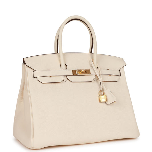 Hermes Birkin Nata Togo Hardware Handbag Gold Travel Bag