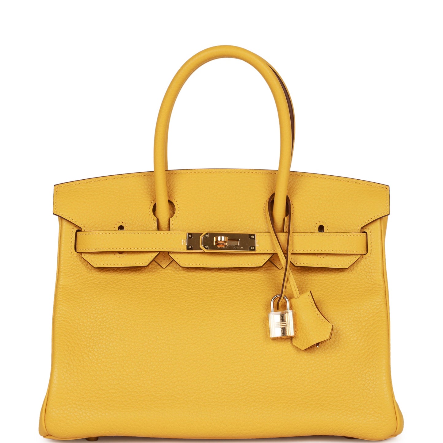 Hermes Birkin Soleil Clemence Hardware Handbag Gold Travel Bag