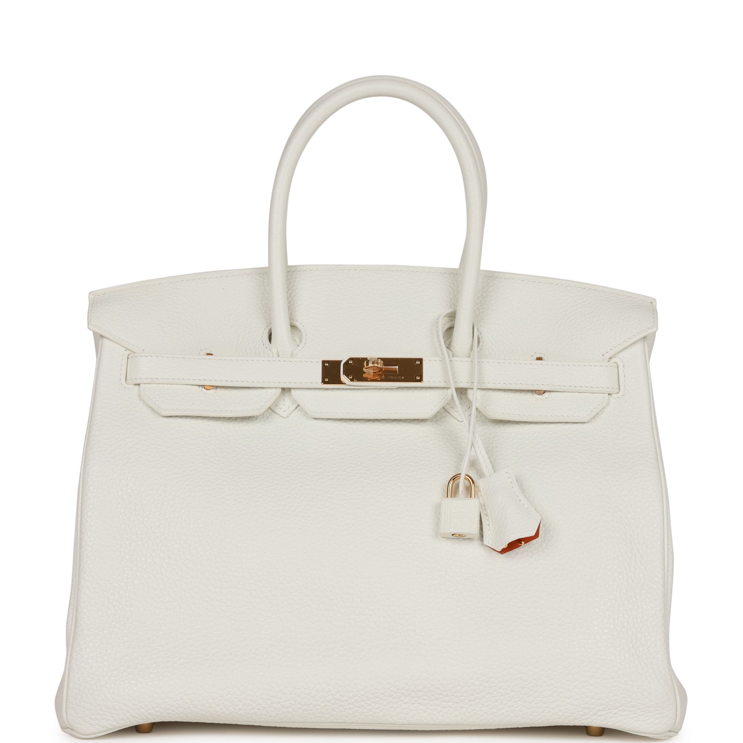 Hermes Special Order Hss Birkin Verso Clemence Hardware White Gold Travel Bag