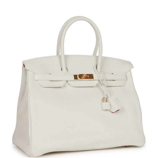 Hermes Special Order Hss Birkin Verso Clemence Hardware White Gold Travel Bag