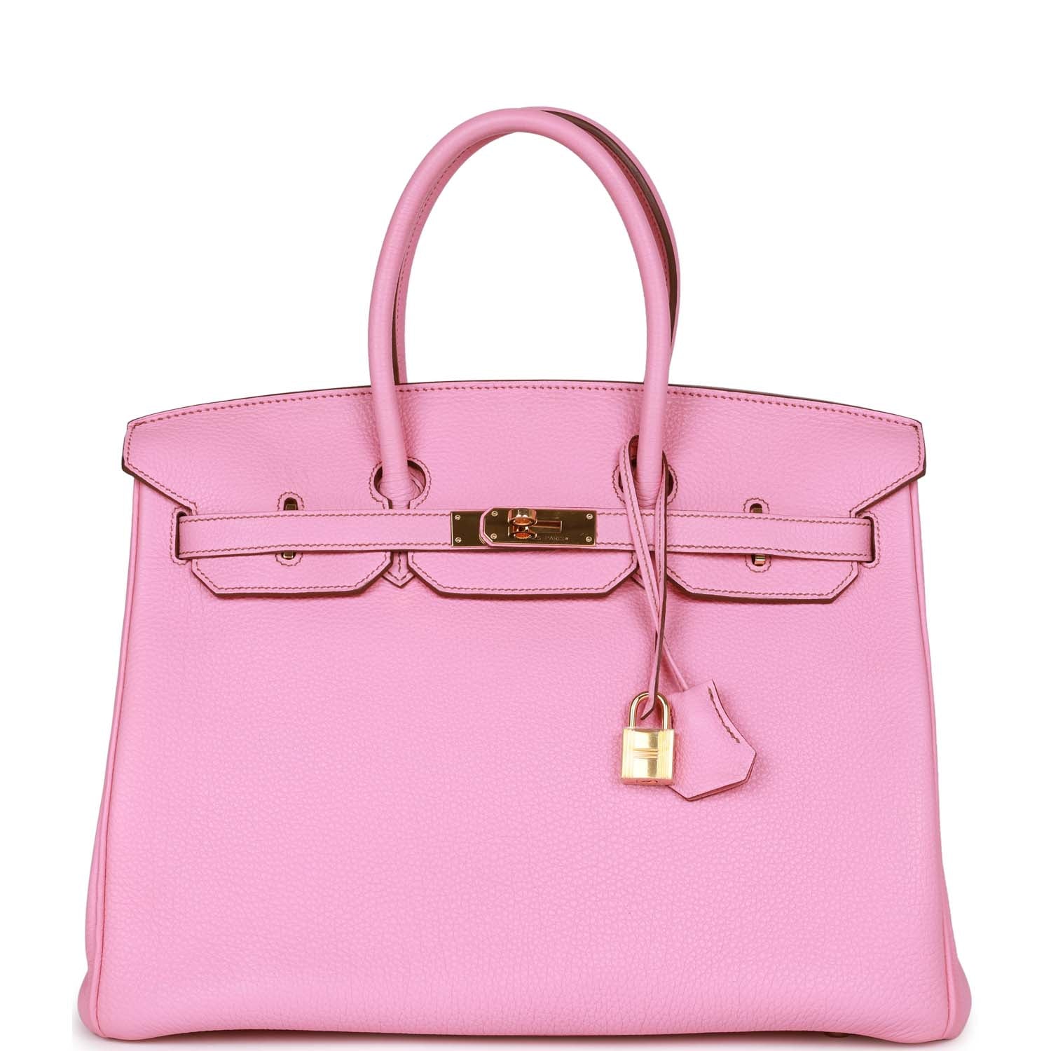 Hermes Birkin Bubblegum Togo Hardware Handbag Gold Travel Bag