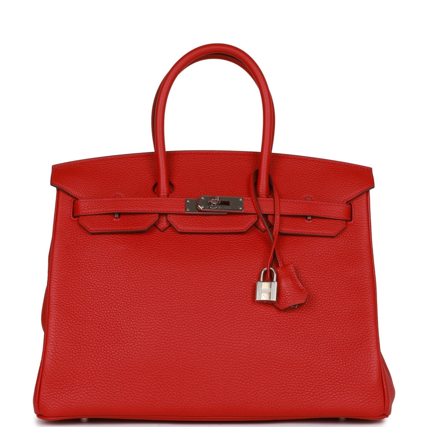 Hermes Birkin Rouge De Coeur Togo Palladium Hardware Travel Bag