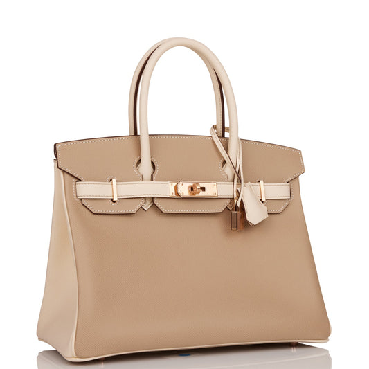 Hermes Special Order Hss Birkin Trench And Craie Gold Travel Bag