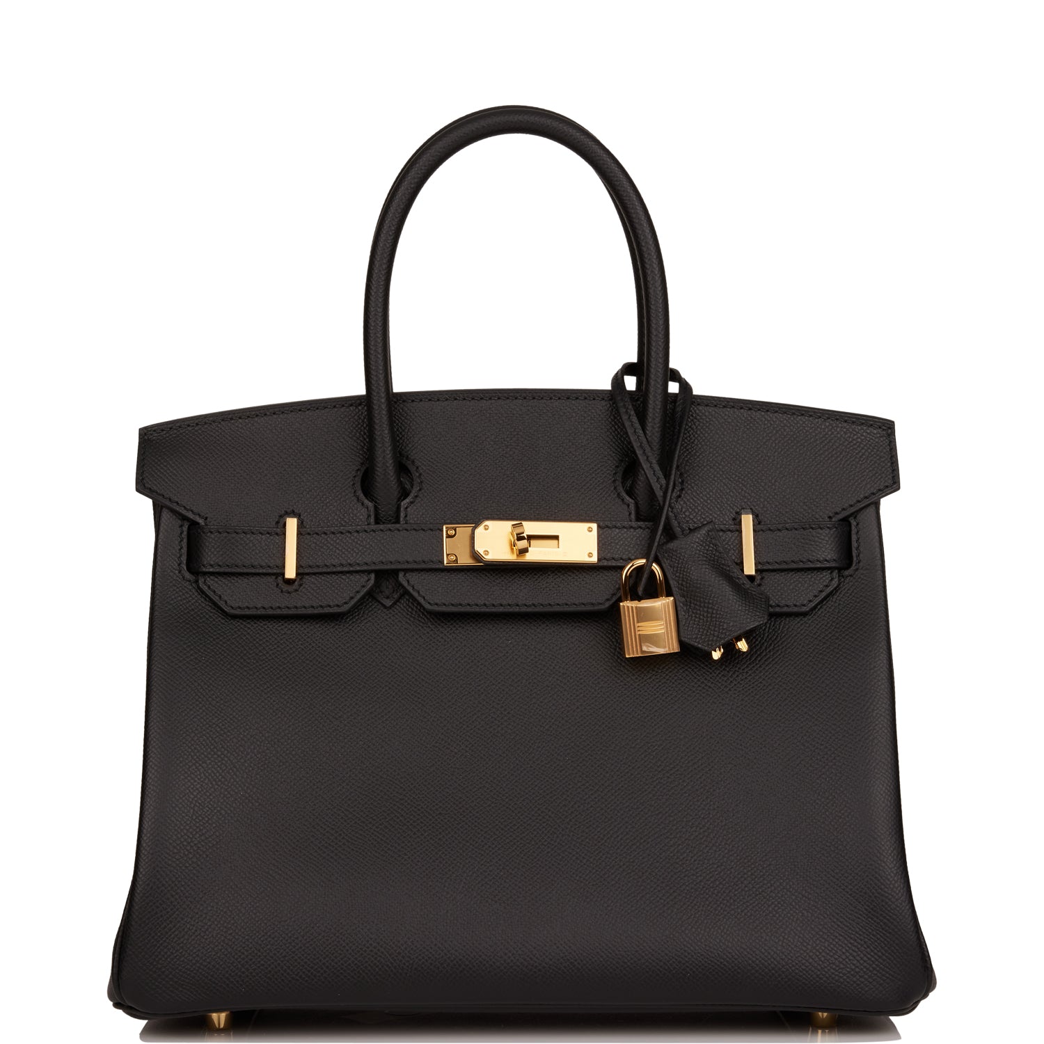 Hermes Birkin Epsom Hardware Handbag Black Gold Travel Bag Hardware 1