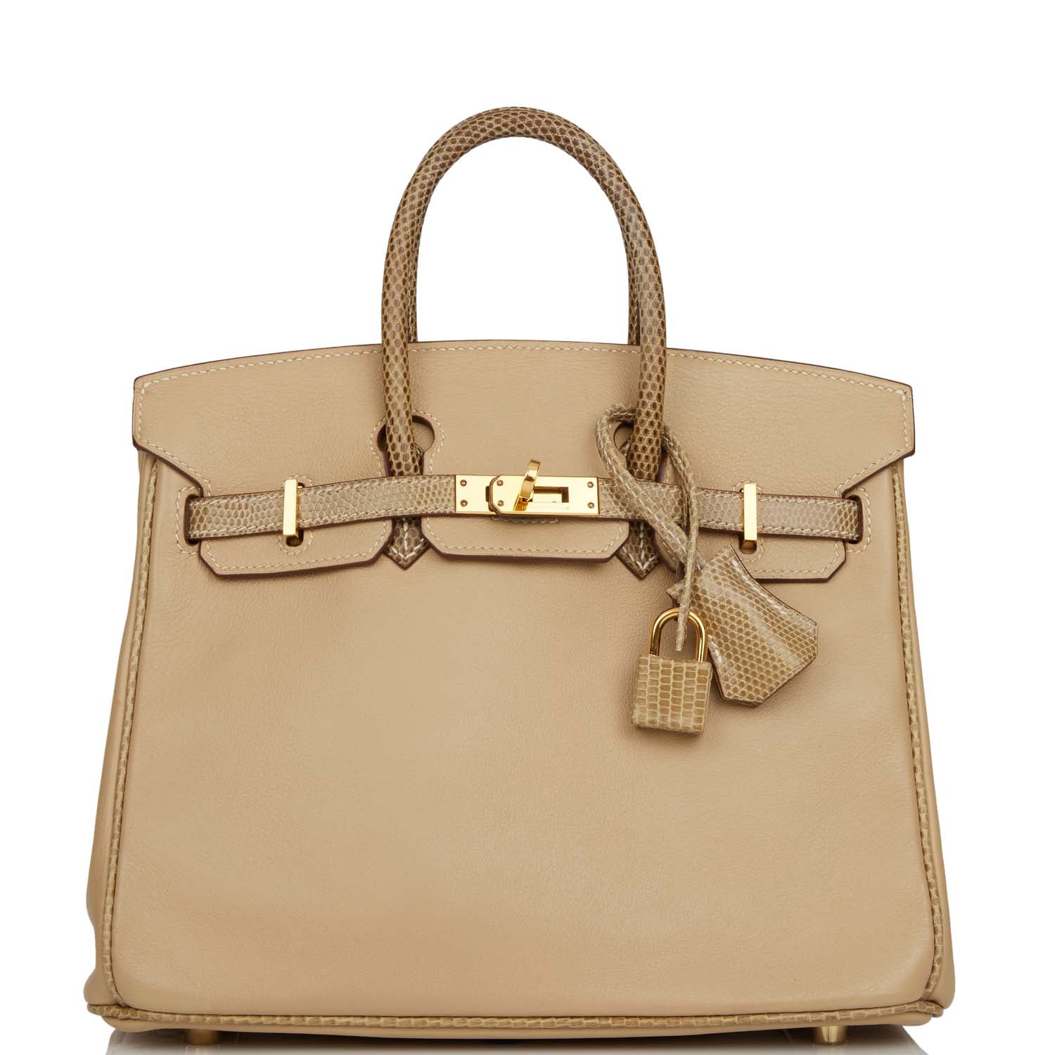 Hermes Special Order Hss Birkin Ficelle Lizard And Gold Travel Bag