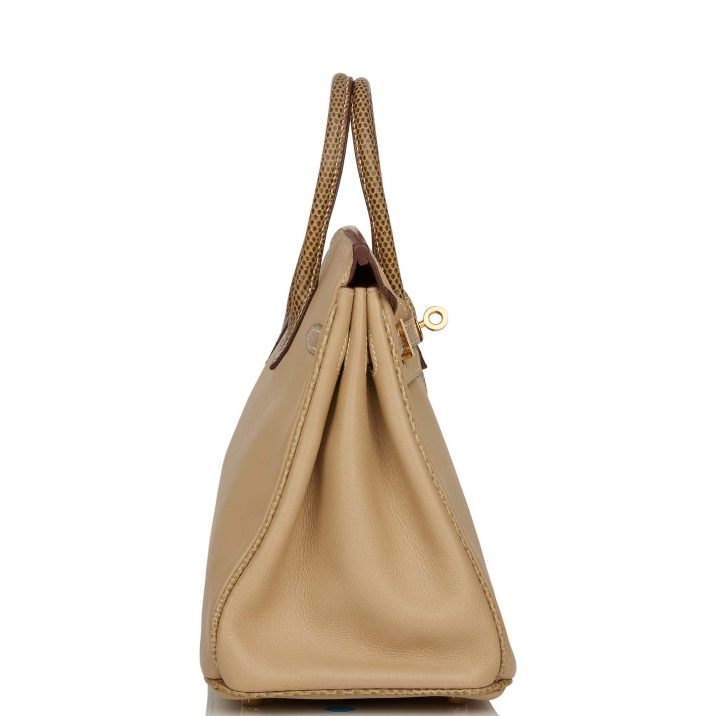 Hermes Special Order Hss Birkin Ficelle Lizard And Gold Travel Bag