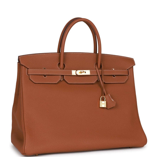 Hermes Birkin Togo Hardware Handbag Gold Travel Bag