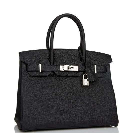 Hermes Birkin Togo Palladium Hardware Handbag Black Travel Bag Hardware 10