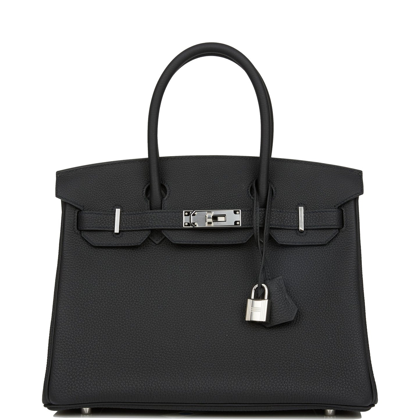 Hermes Birkin Togo Palladium Hardware Handbag Black Travel Bag 21
