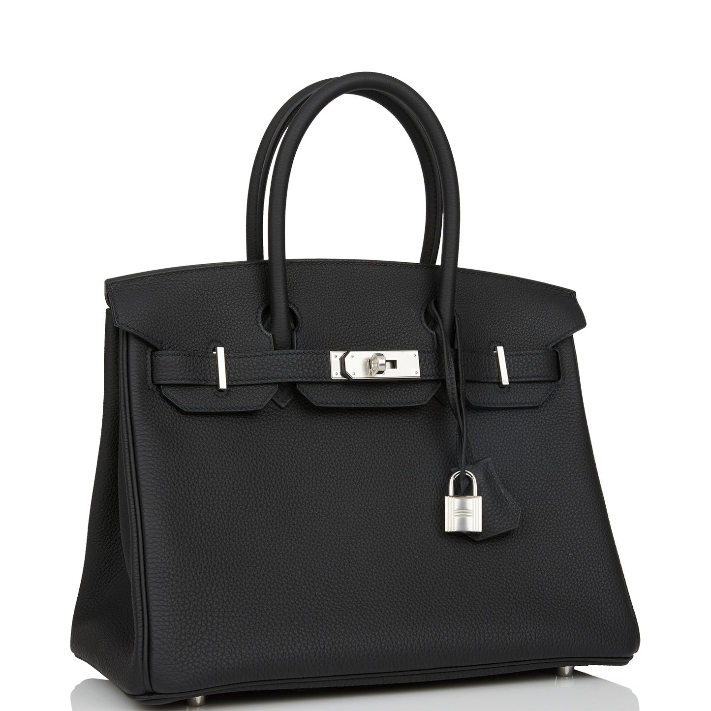 Hermes Birkin Togo Palladium Hardware Handbag Black Travel Bag 21