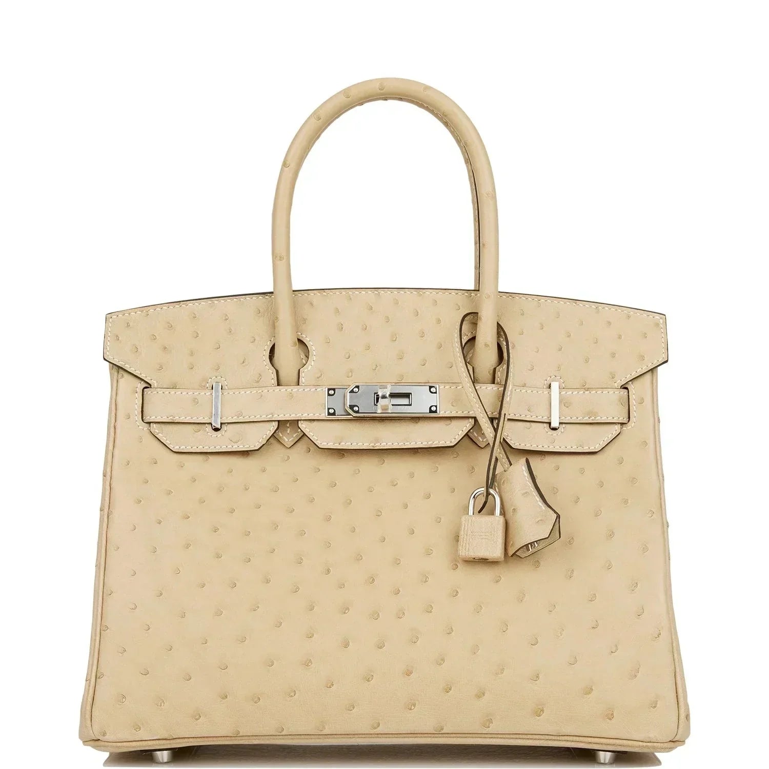 Hermes Birkin Trench Ostrich Palladium Hardware Handbag Travel Bag