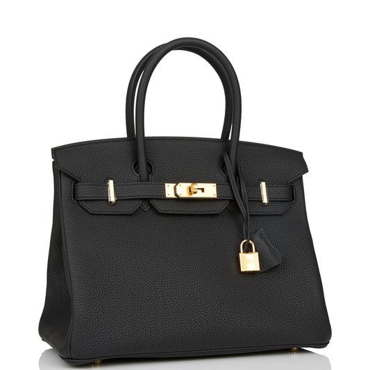 Hermes Birkin Togo Hardware Handbag Black Gold Travel Bag Hardware 10