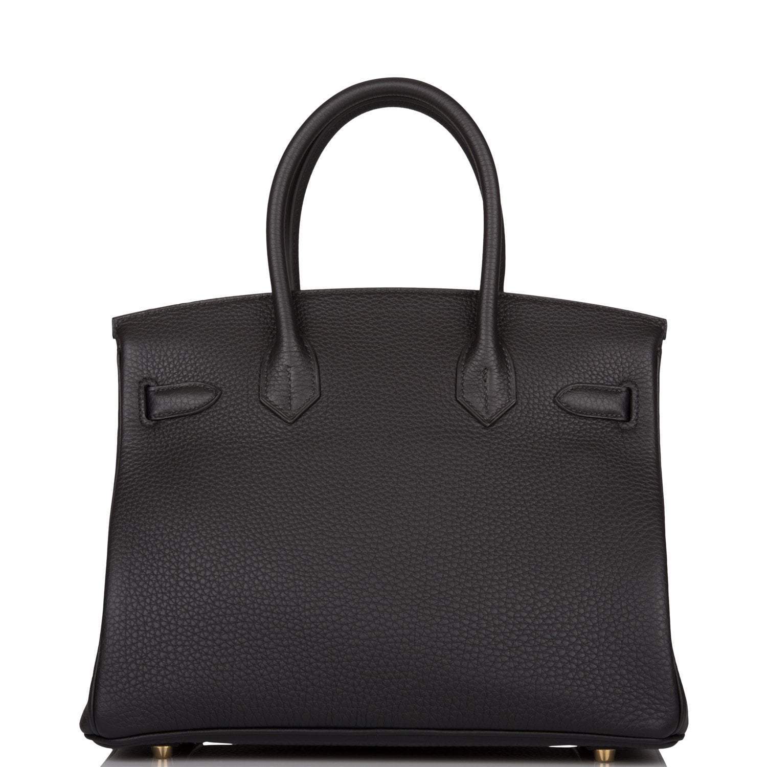 Hermes Birkin Togo Hardware Handbag Black Gold Travel Bag 37