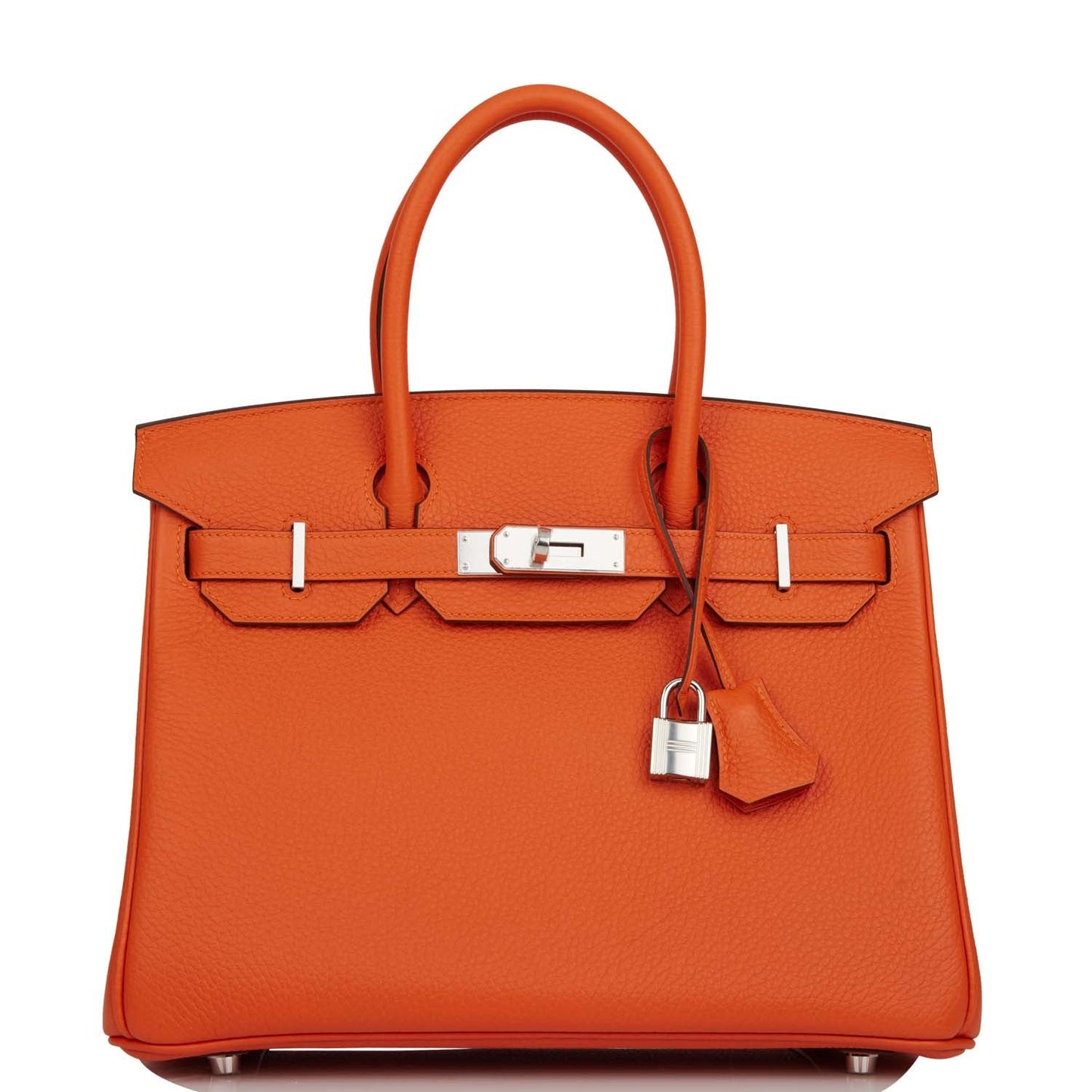 Hermes Birkin Feu Clemence Palladium Hardware Handbag Travel Bag Palladium Hardware