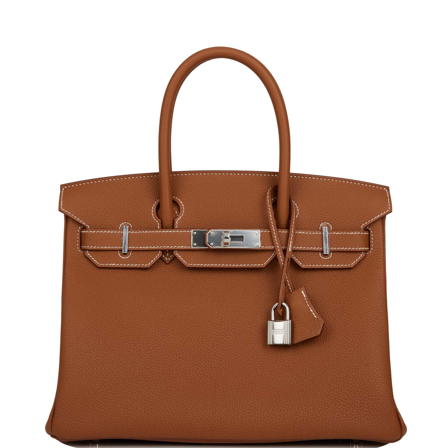 Hermes Birkin Togo Palladium Hardware Handbag Gold Travel Bag Hardware 5