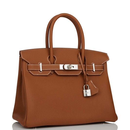Hermes Birkin Togo Palladium Hardware Handbag Gold Travel Bag Hardware 5