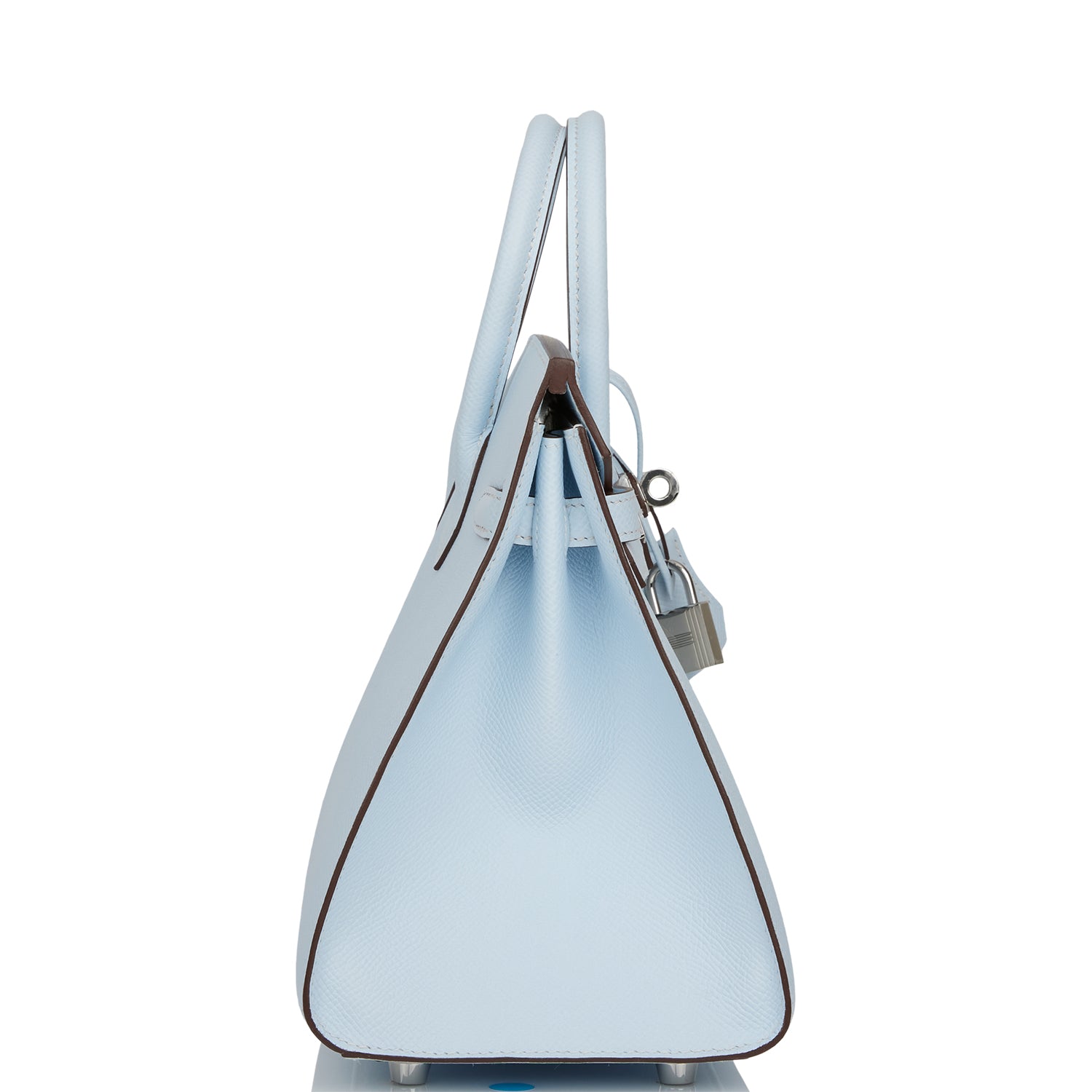 Hermes Birkin Sellier Bleu Brume Epsom Palladium Hardware Travel Bag