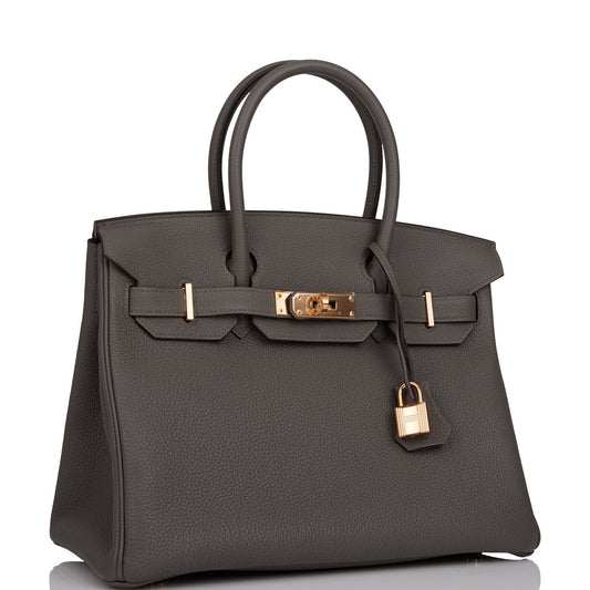 Hermes Birkin Etain Togo Rose Hardware Handbag Gold Travel Bag Hardware 3