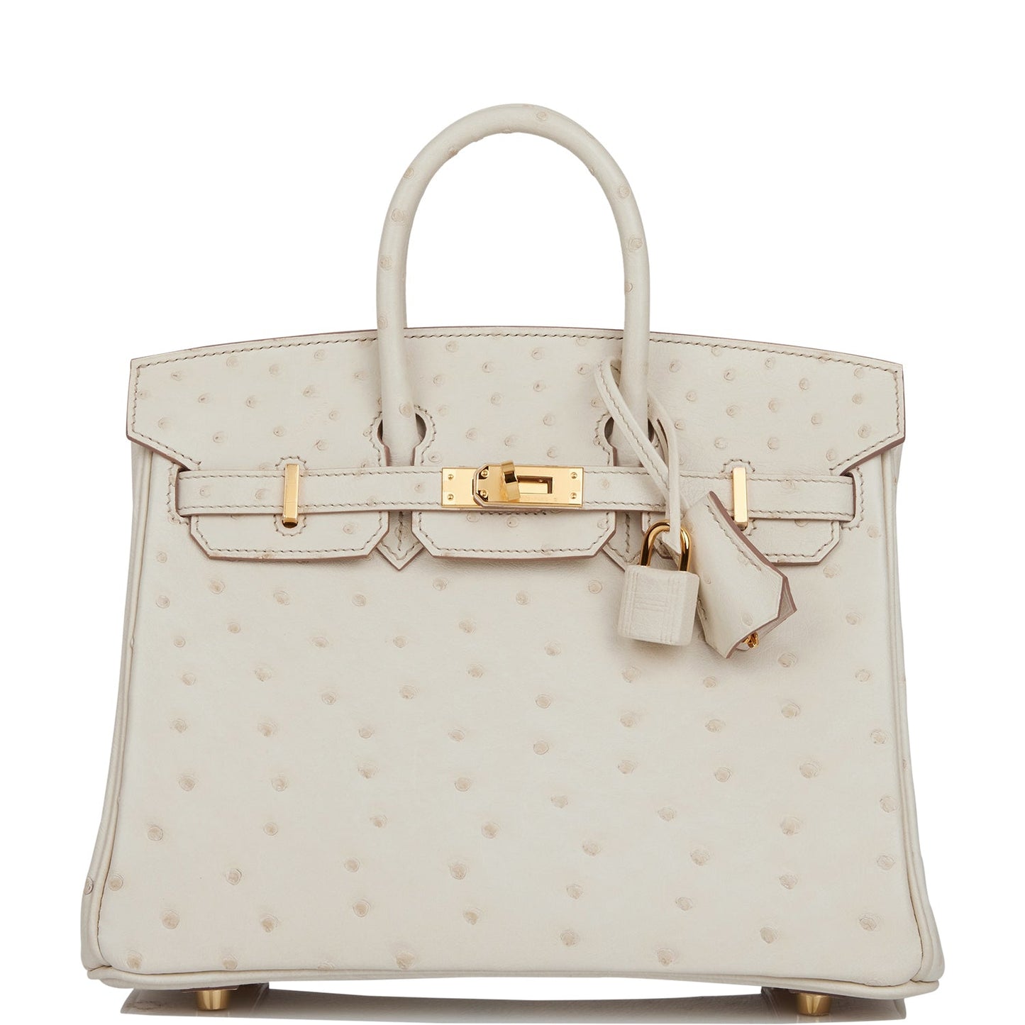 Hermes Birkin Beton Ostrich Hardware Handbag Gold Travel Bag Gold Hardware