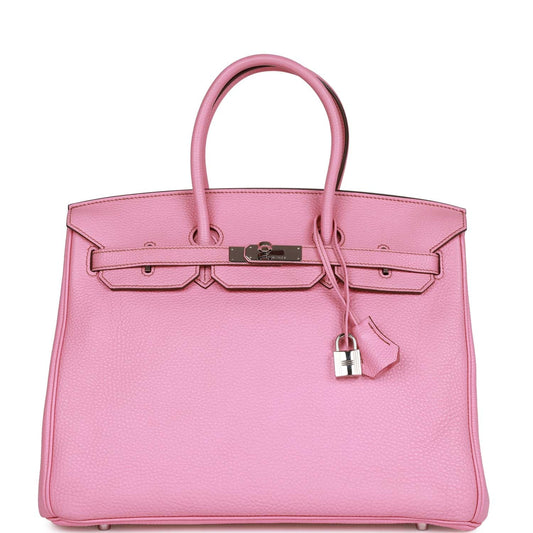 Hermes Top Quality Luxury Birkin Bubblegum Togo Palladium Travel Bag