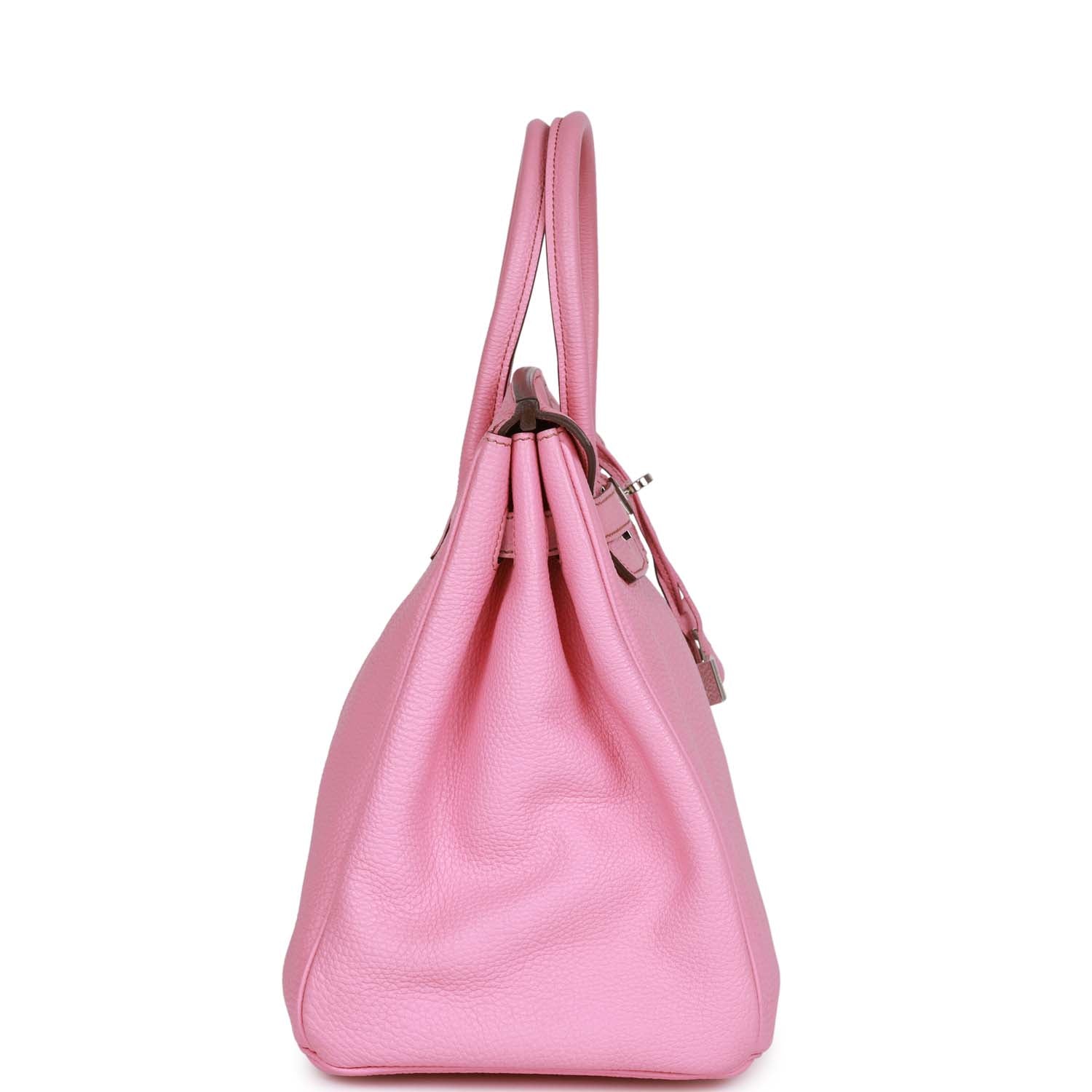 Hermes Top Quality Luxury Birkin Bubblegum Togo Palladium Travel Bag