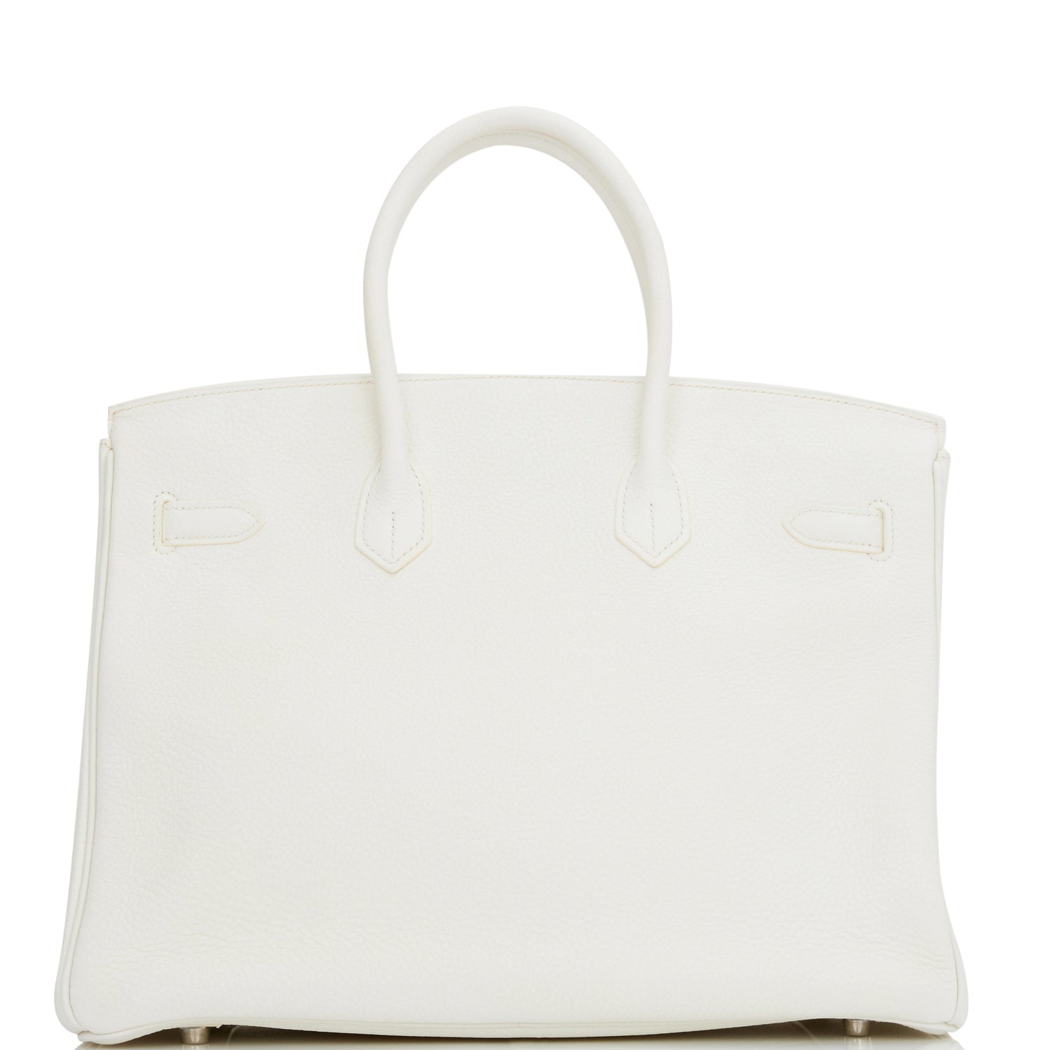 Hermes Birkin Clemence Palladium Hardware Handbag White Travel Bag