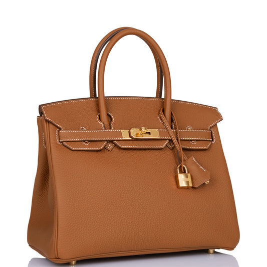 Hermes Birkin Togo Hardware Handbag Gold Travel Bag 28