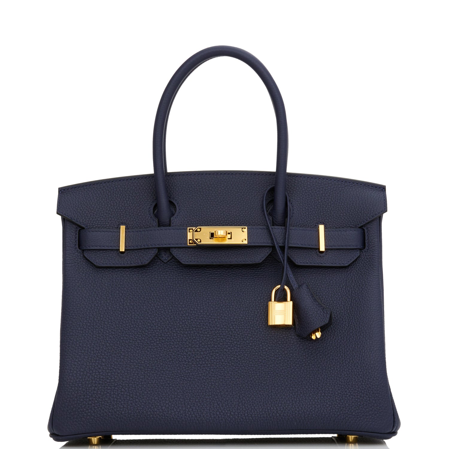 Hermes Birkin Bleu Nuit Togo Hardware Handbag Gold Travel Bag Hardware 3