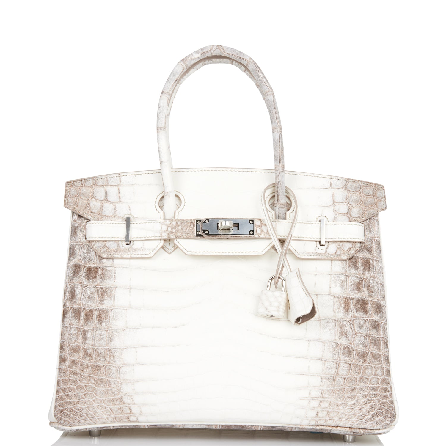 Hermes Birkin Himalaya Niloticus Crocodile Palladium Hardware Handbag Travel Bag Hardware 2