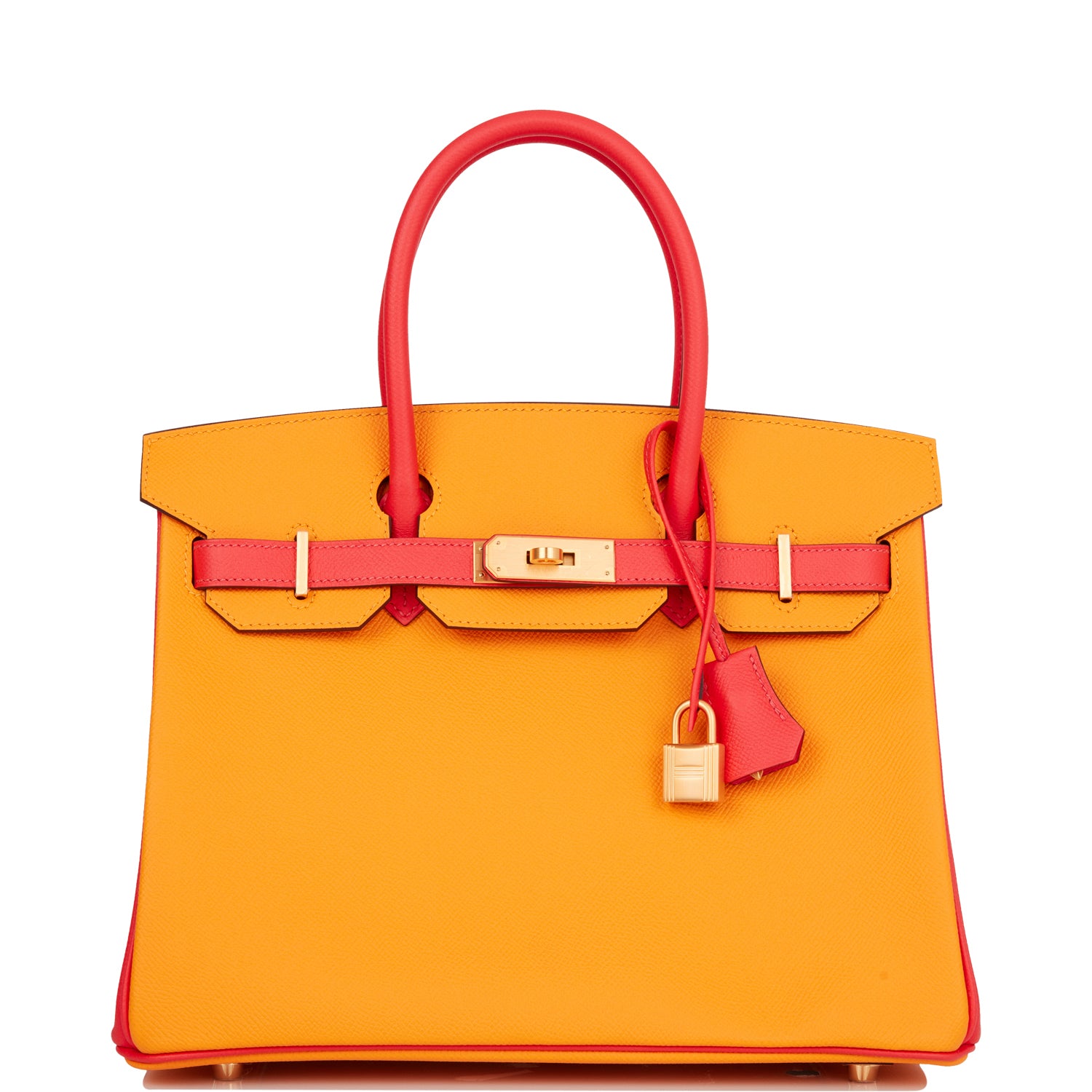 Hermes Special Order Hss Birkin Jaune Or And Rose Gold Travel Bag
