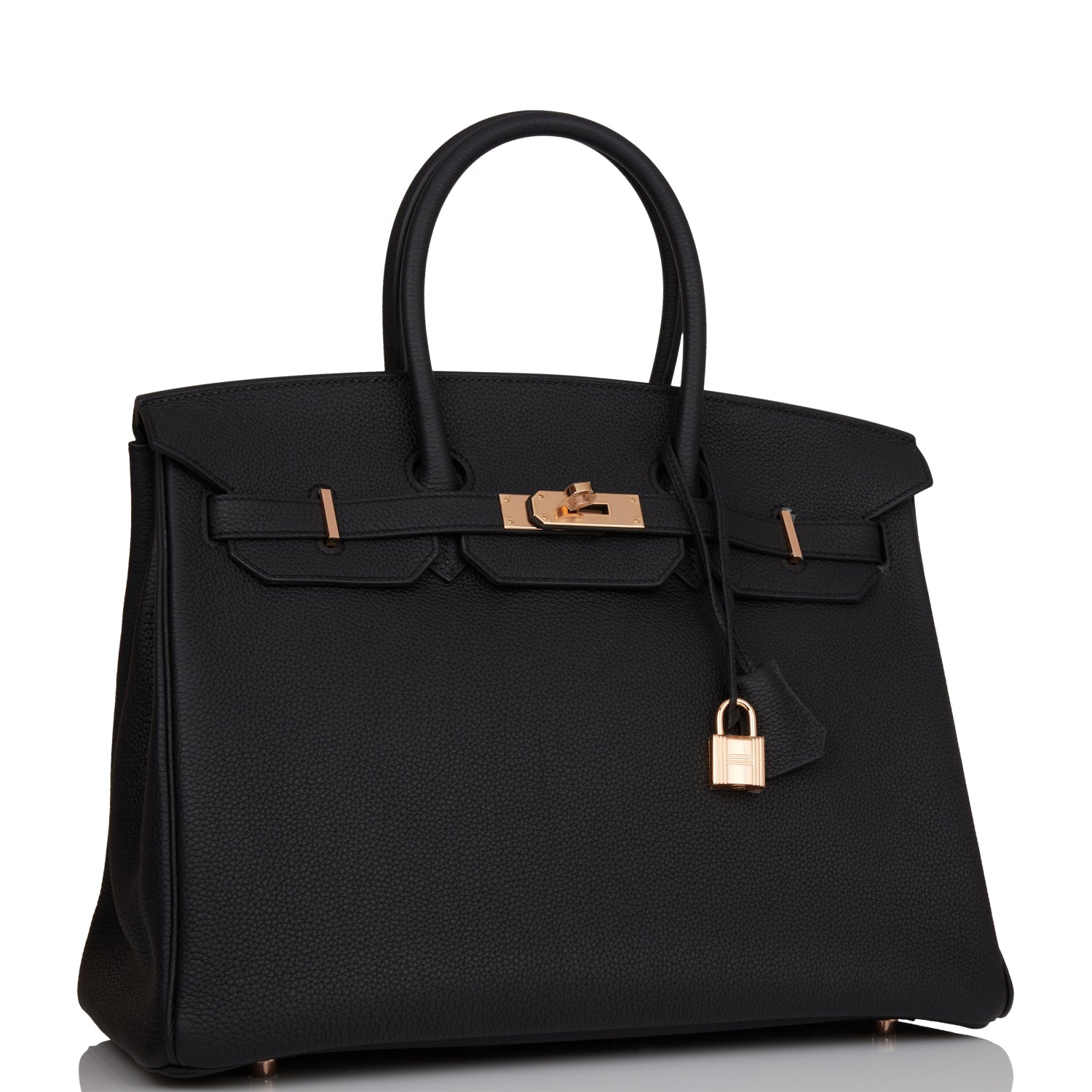 Hermes Birkin Togo Rose Hardware Handbag Black Gold Travel Bag Hardware 1