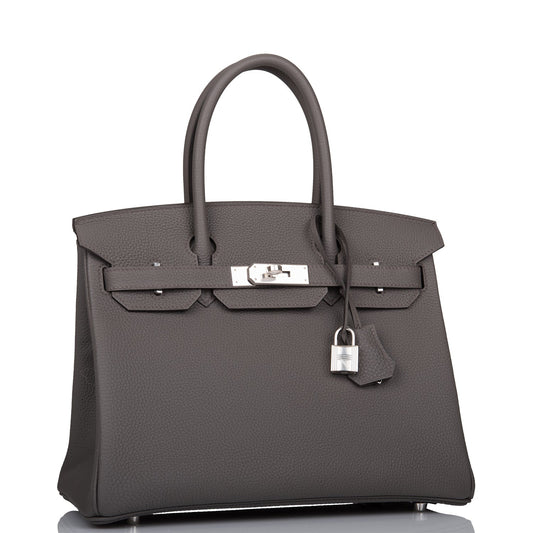 Hermes Birkin Etain Togo Palladium Hardware Handbag Travel Bag 4