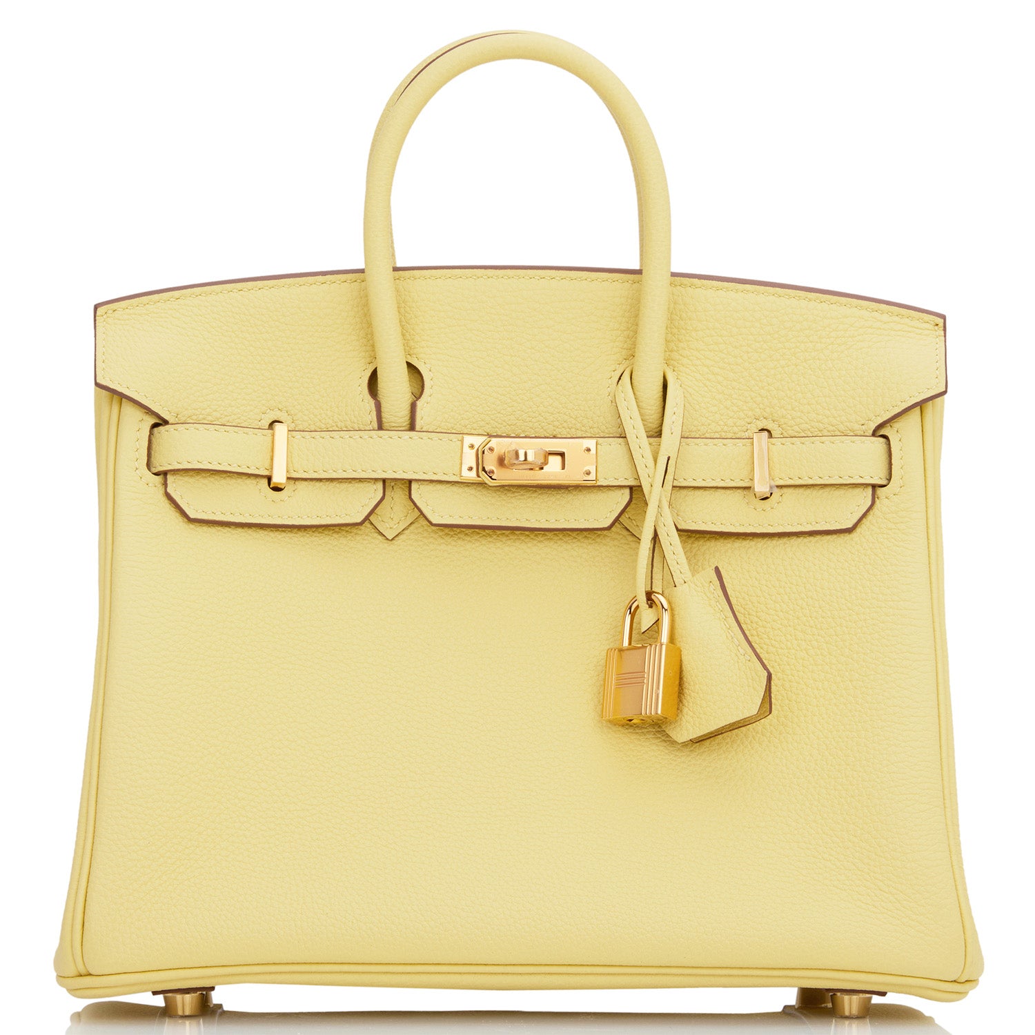 Hermes Birkin Jaune Poussin Togo Hardware Handbag Gold Travel Bag