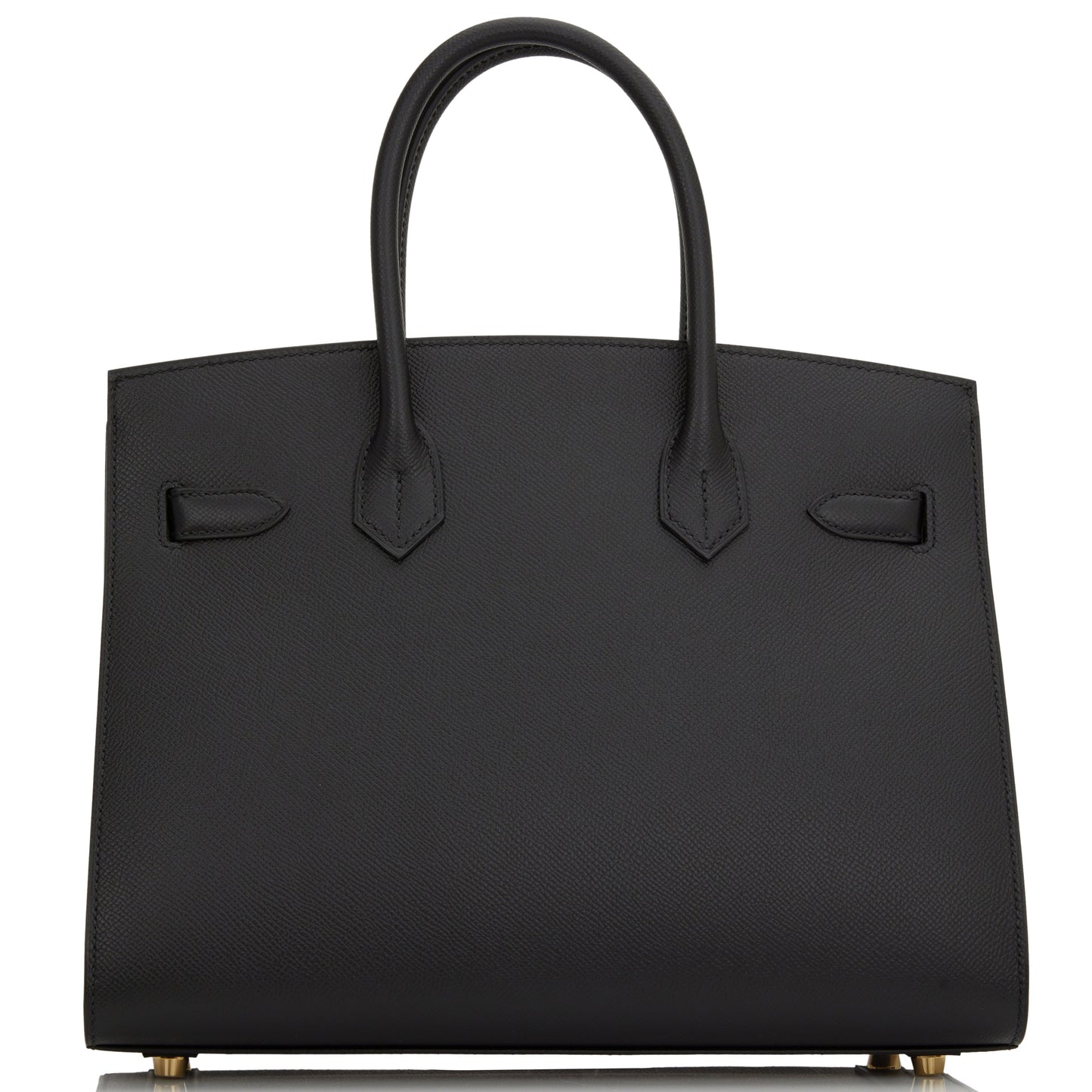 Hermes Birkin Sellier Epsom Hardware Handbag Black Gold Travel Bag