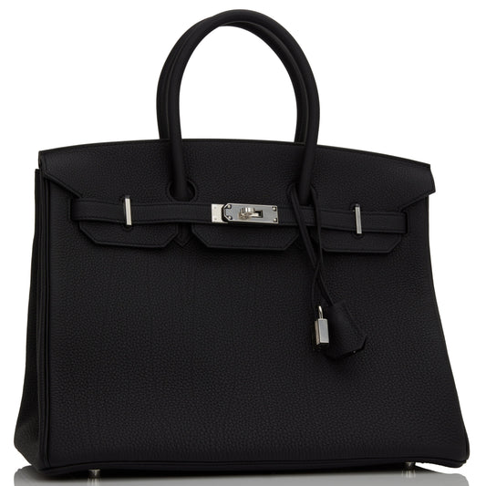 Hermes Birkin Togo Palladium Hardware Handbag Black Travel Bag Hardware 7