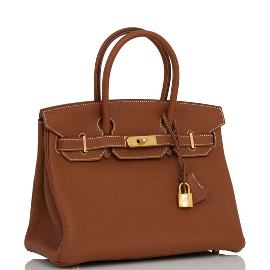 Hermes Birkin Togo Hardware Handbag Gold Travel Bag 27