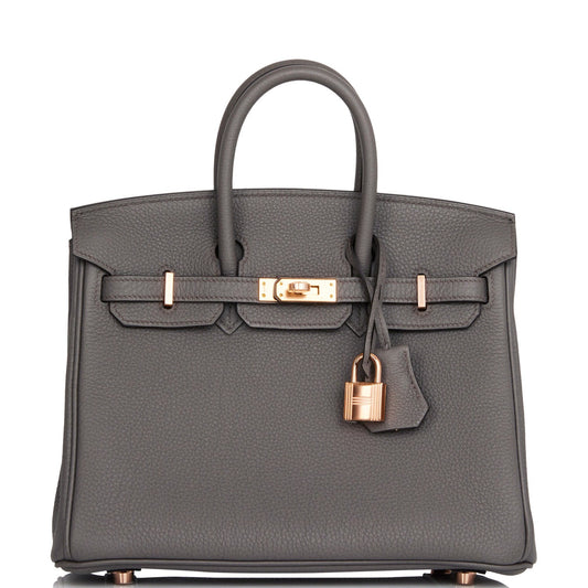 Hermes Birkin Etain Togo Rose Hardware Handbag Gold Travel Bag 6