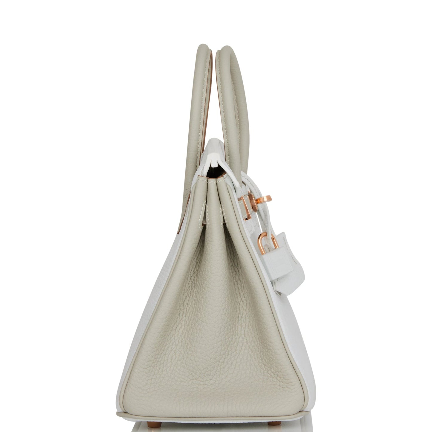 Hermes Special Order Hss Birkin And Gris Perle White Gold Travel Bag