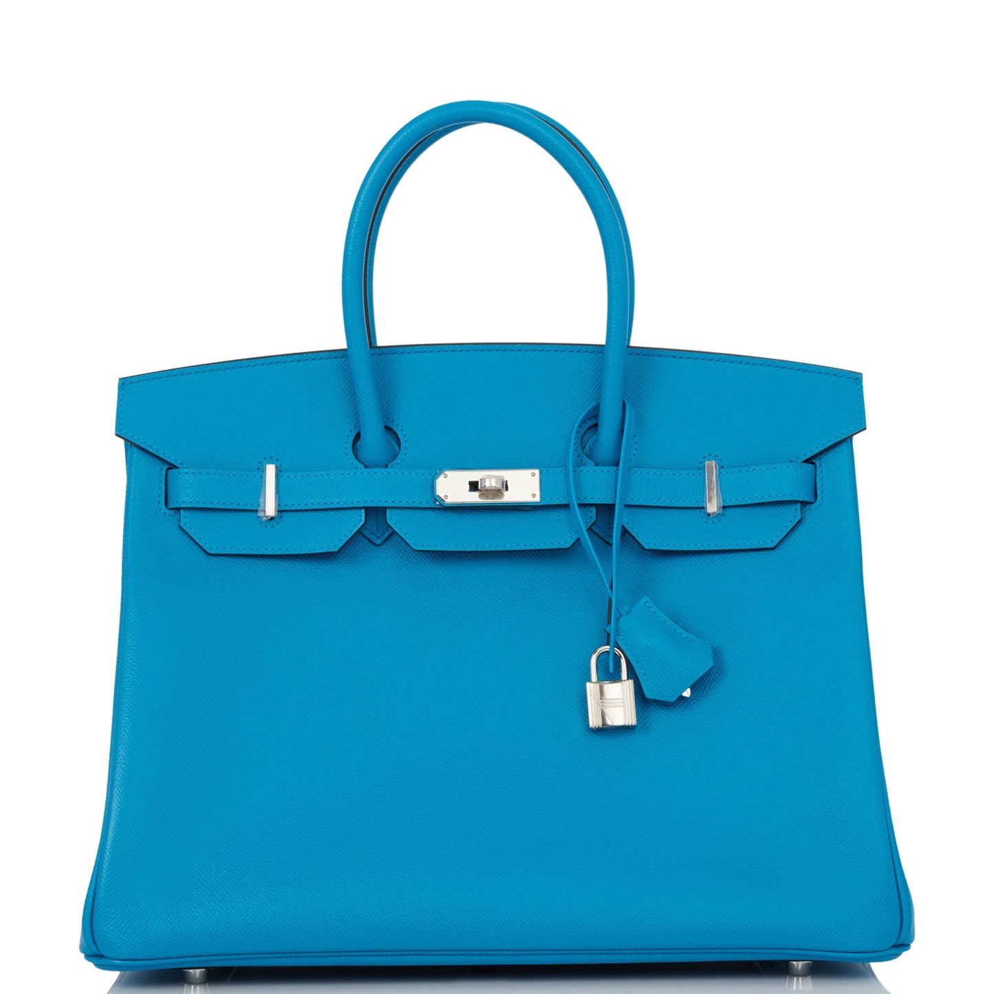Hermes Birkin Bleu Zanzibar Epsom Palladium Hardware Handbag Travel Bag