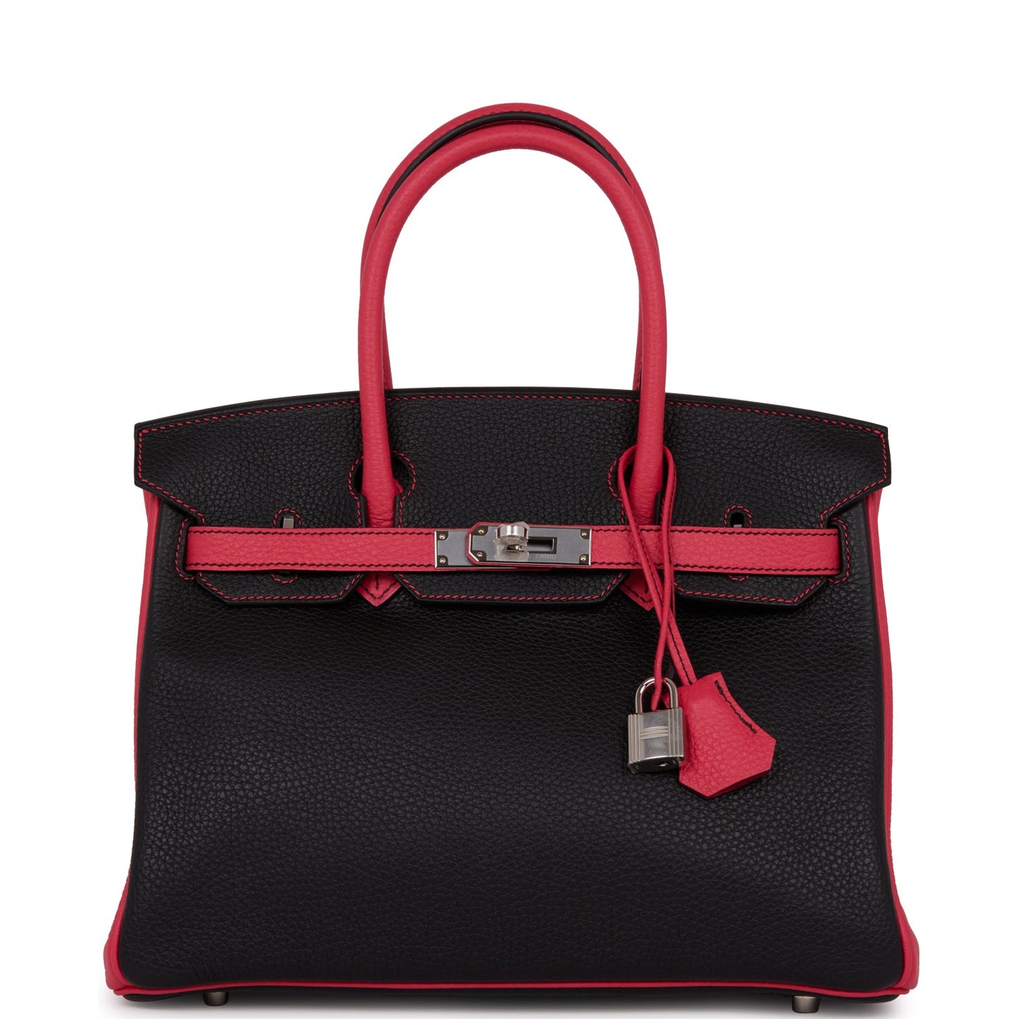 Hermes Special Order Hss Birkin And Rose Extreme Black Travel Bag