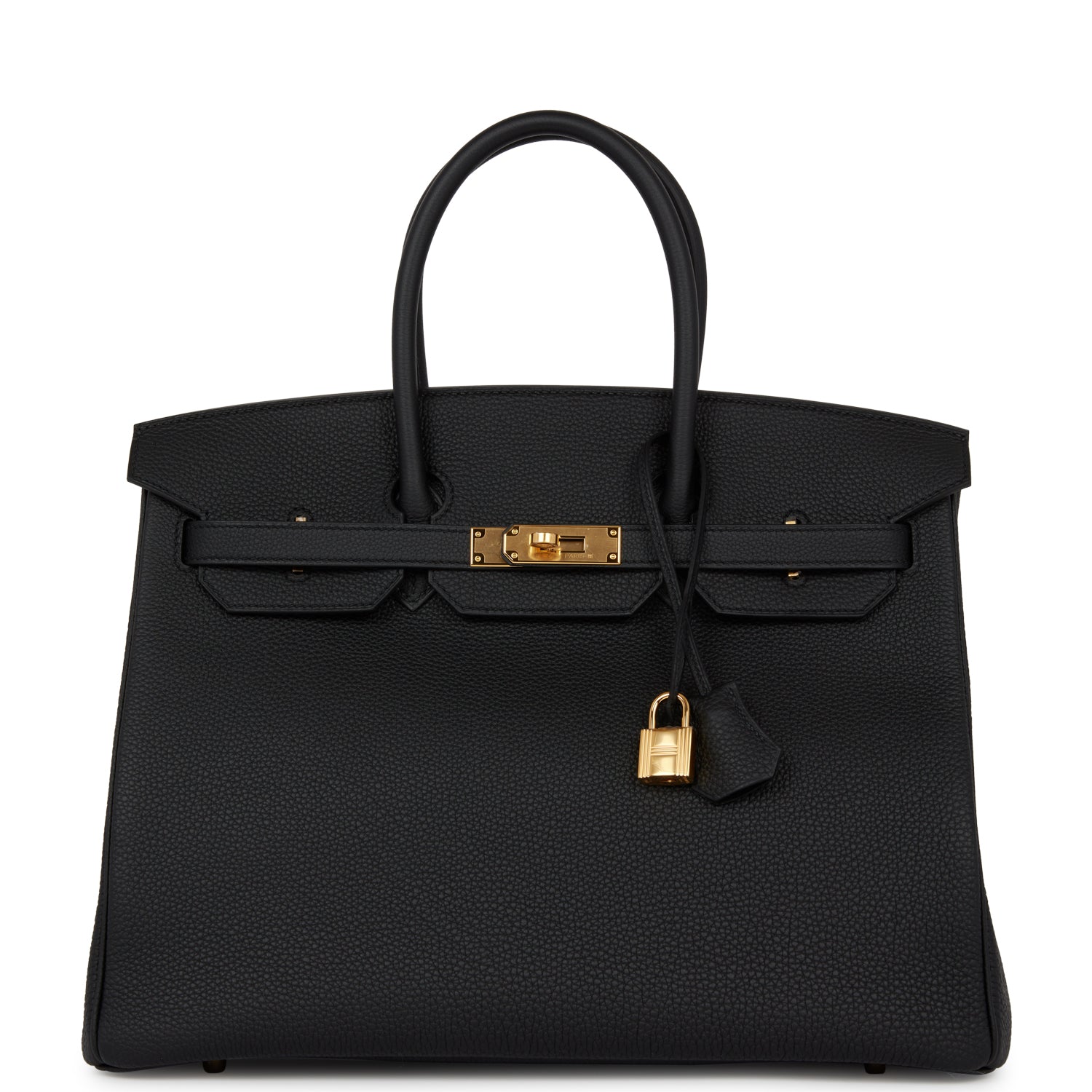 Hermes Birkin Togo Hardware Handbag Black Gold Travel Bag Hardware 8