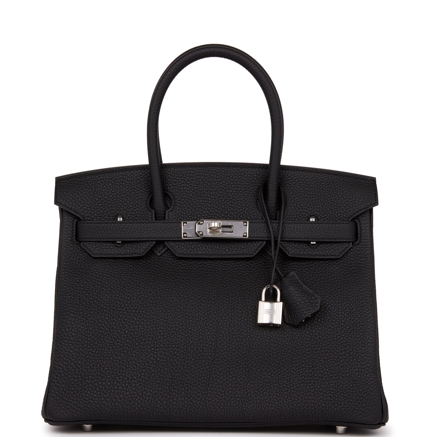 Hermes Birkin Togo Palladium Hardware Handbag Black Travel Bag 20
