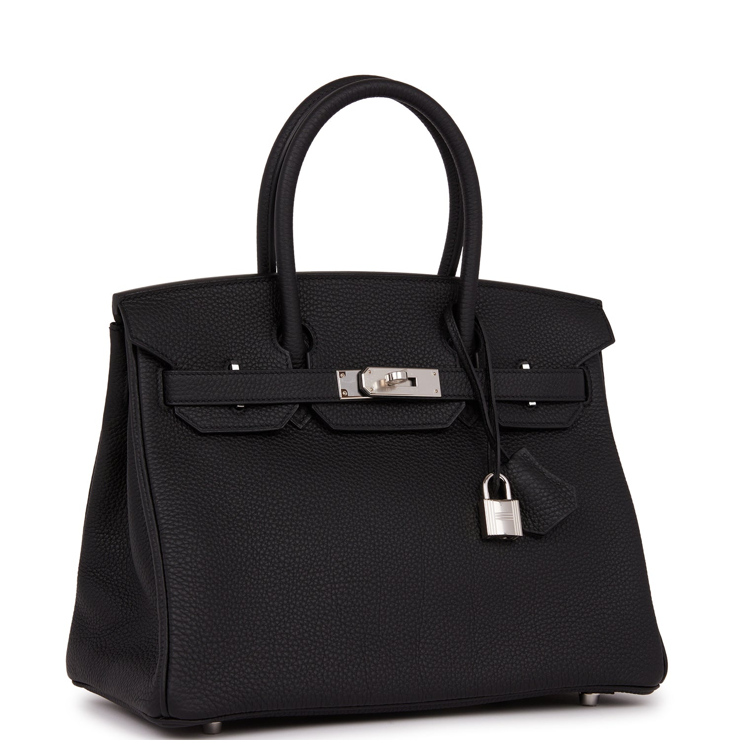 Hermes Birkin Togo Palladium Hardware Handbag Black Travel Bag 20