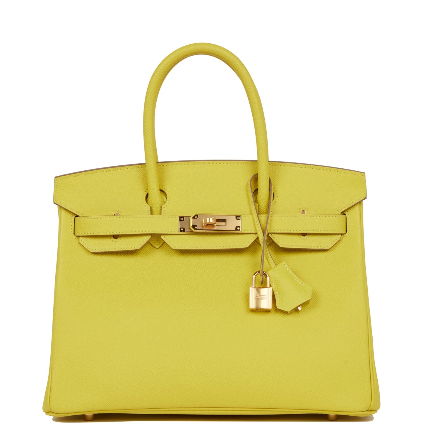 Hermes Birkin Lime Epsom Hardware Handbag Gold Travel Bag