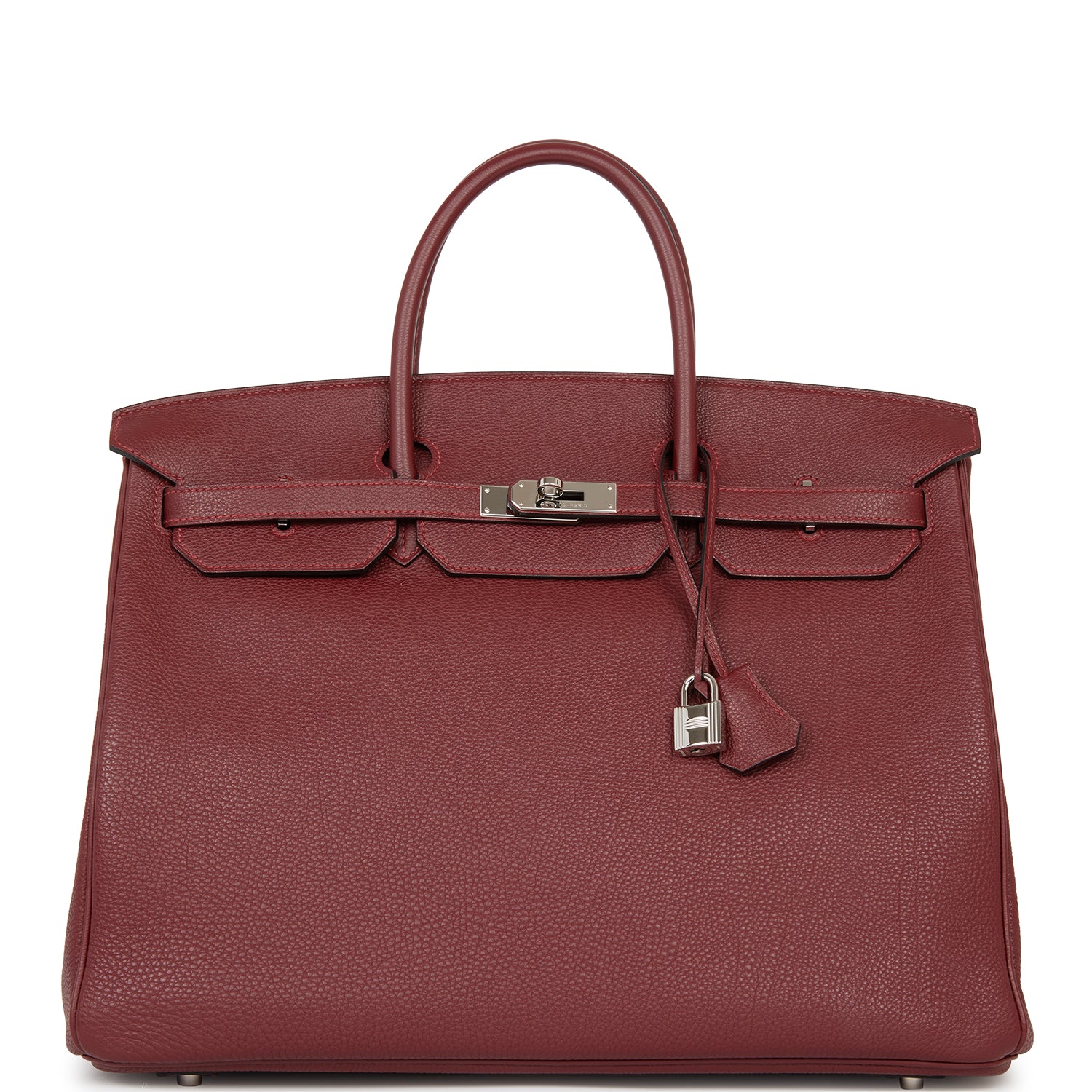 Hermes Birkin Rouge Togo Palladium Hardware Handbag Travel Bag