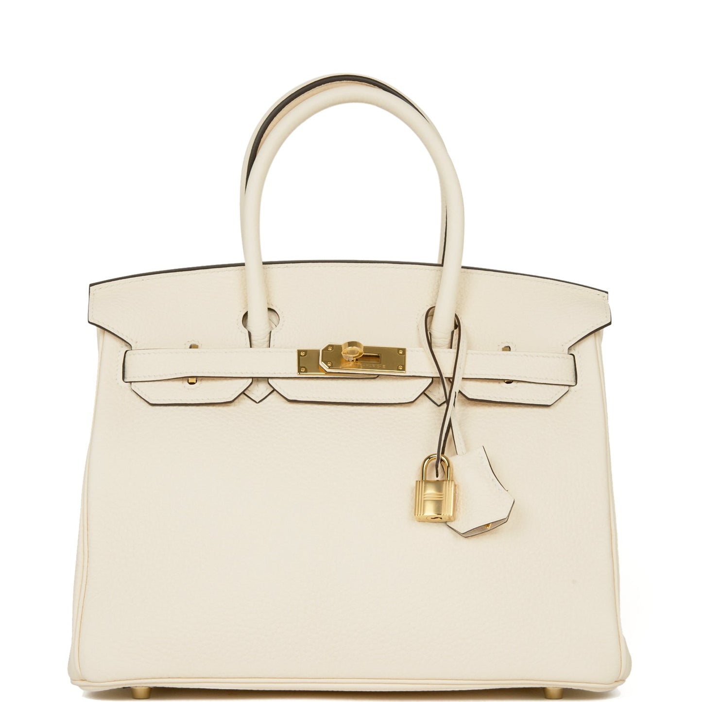 Hermes Birkin Nata Clemence Hardware Handbag Gold Travel Bag