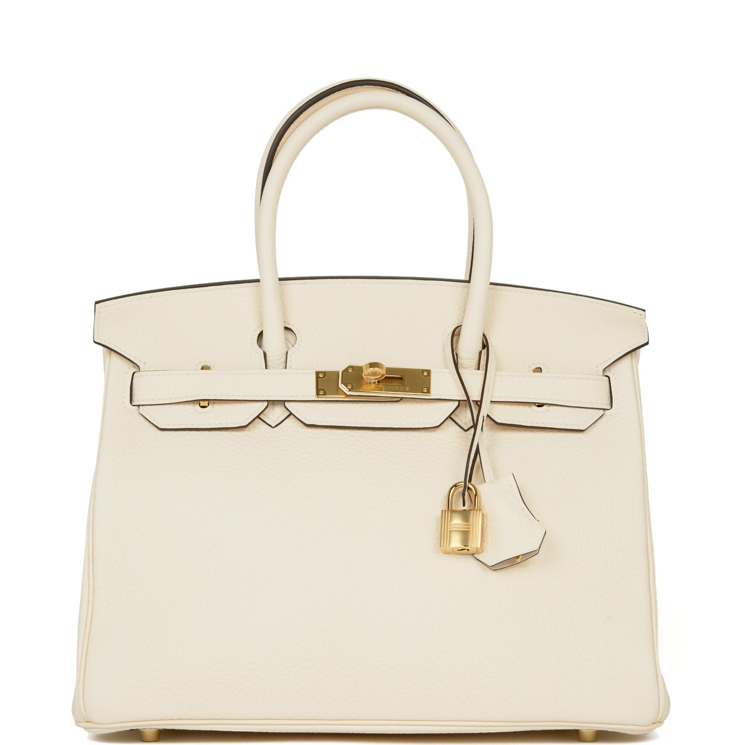 Hermes Birkin Nata Clemence Hardware Handbag Gold Travel Bag
