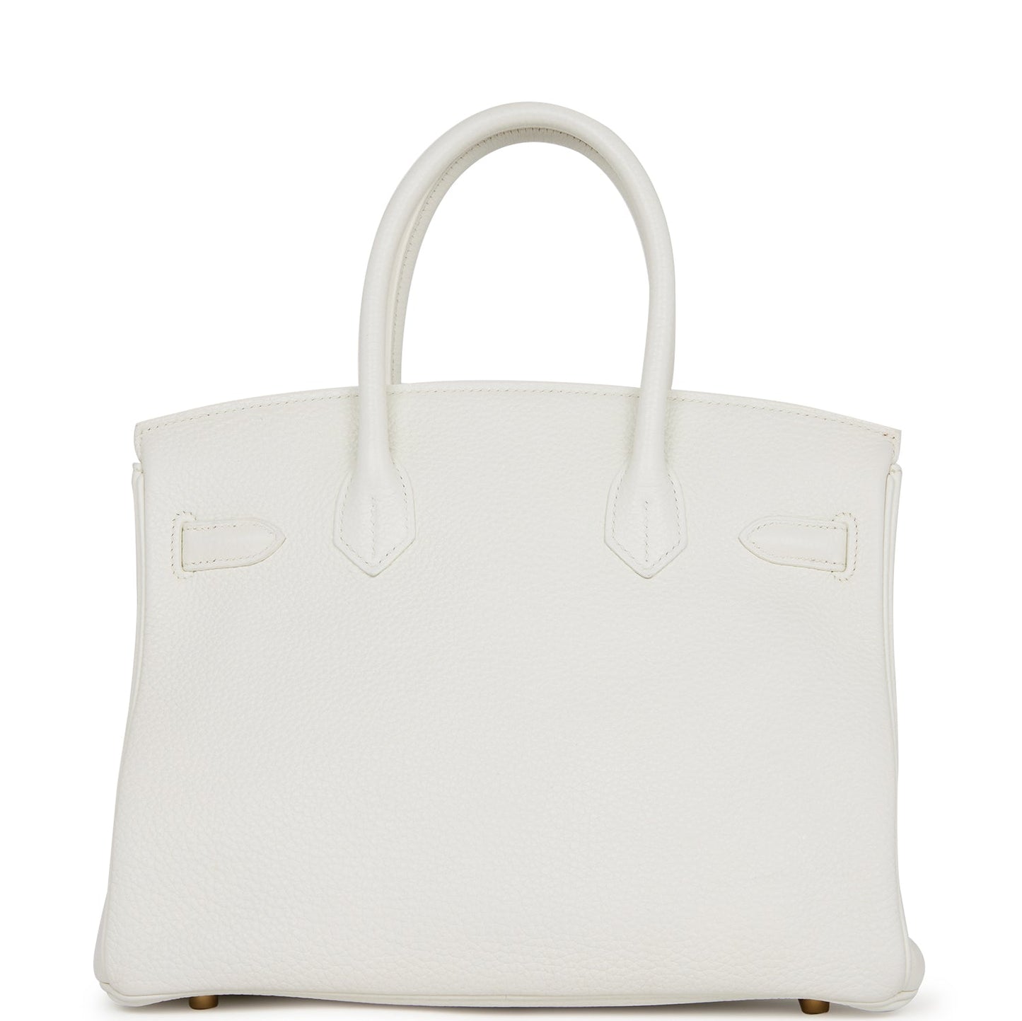 Hermes Birkin Clemence Hardware Handbag White Gold Travel Bag